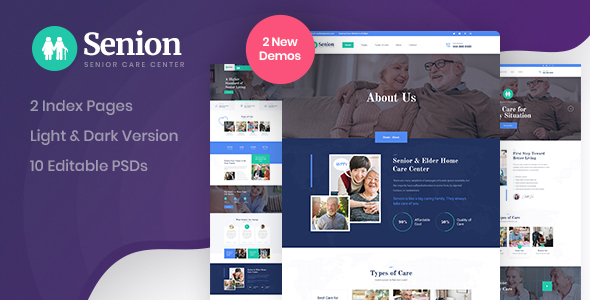 Senion - Senior Care PSD Template