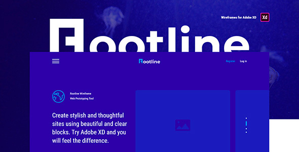 Rootline – Wireframe Web UI Kit