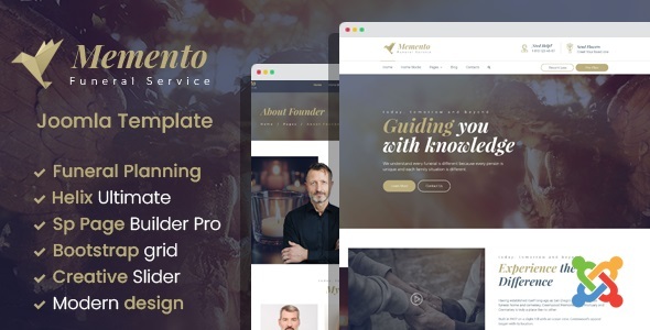 Memento - Multipurpose Funeral Services Joomla 6 Template