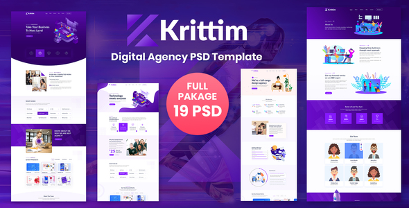 Krittim Digital Agency Psd Template
