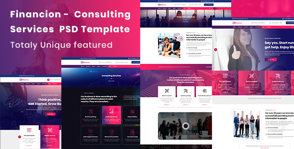 Financion | Financial & consulting Services PSD Template