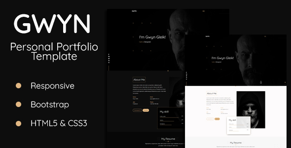 Gwyn - Personal Portfolio Template