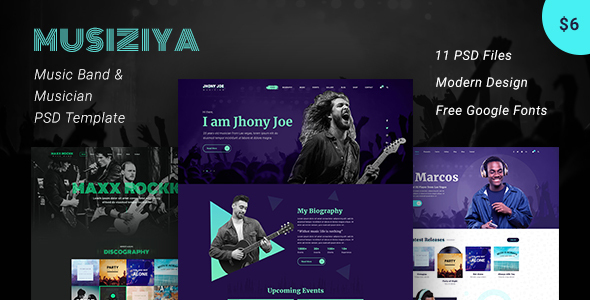 Musiziya -  PSD Template