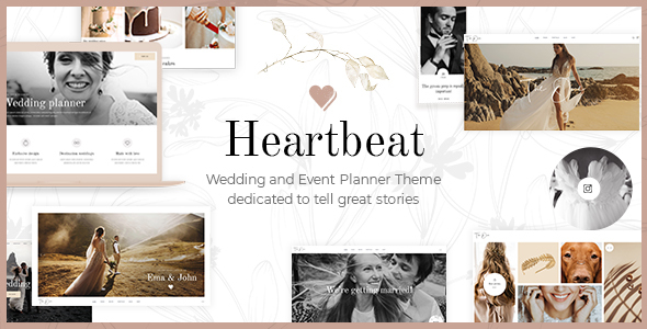 Heartbeat - Wedding and Event Planner WordPress Theme product preview