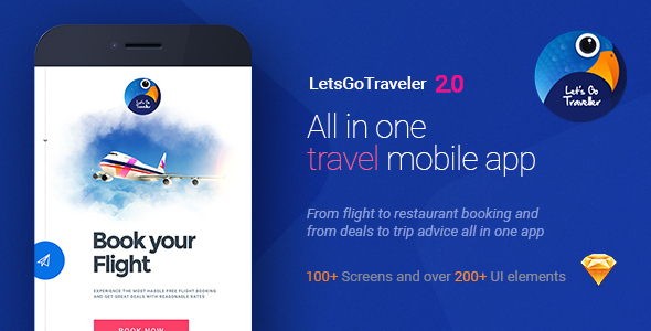 LetsGo Traveller 0.2 | All in One Holiday Sketch UI kit