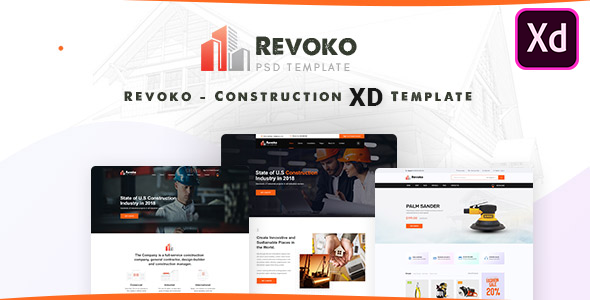Revoko - Construction XD Template listing image