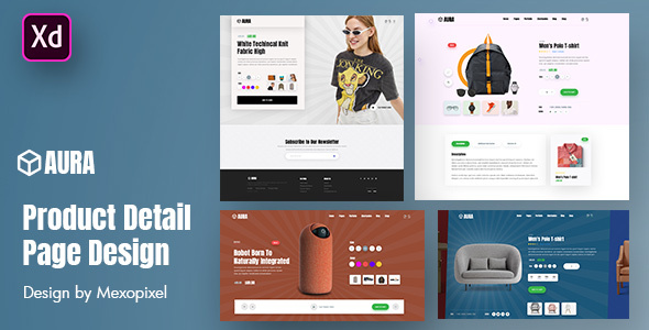 Product preview supplied for Aura - Product Detail Page Design Layout