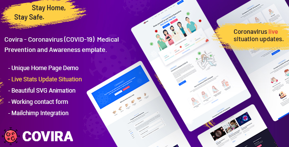 Covira - Coronavirus (COVID-19) Prevention and Awareness Template listing image