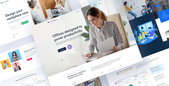 Worksquare - Creative Coworking and Office Space PSD Template