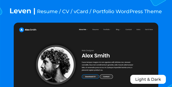 Leven - Personal Website Resume Theme