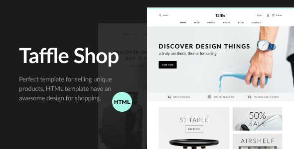 Taffle — Clean eCommerce (Shop) HTML Template product preview