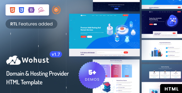 Wohust - Domain Hosting Services Bootstrap 5 Template listing image