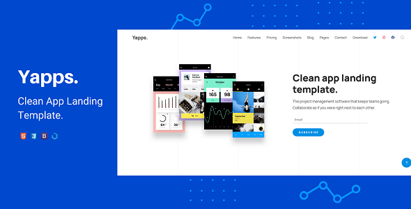 Product preview supplied for Yapps — App Landing Template