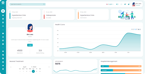 XRay 3.0 - Hospital & Medical Admin Template (React, Vue)