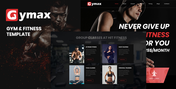 Gymax - Gym & Fitness  Elementor Template Kit