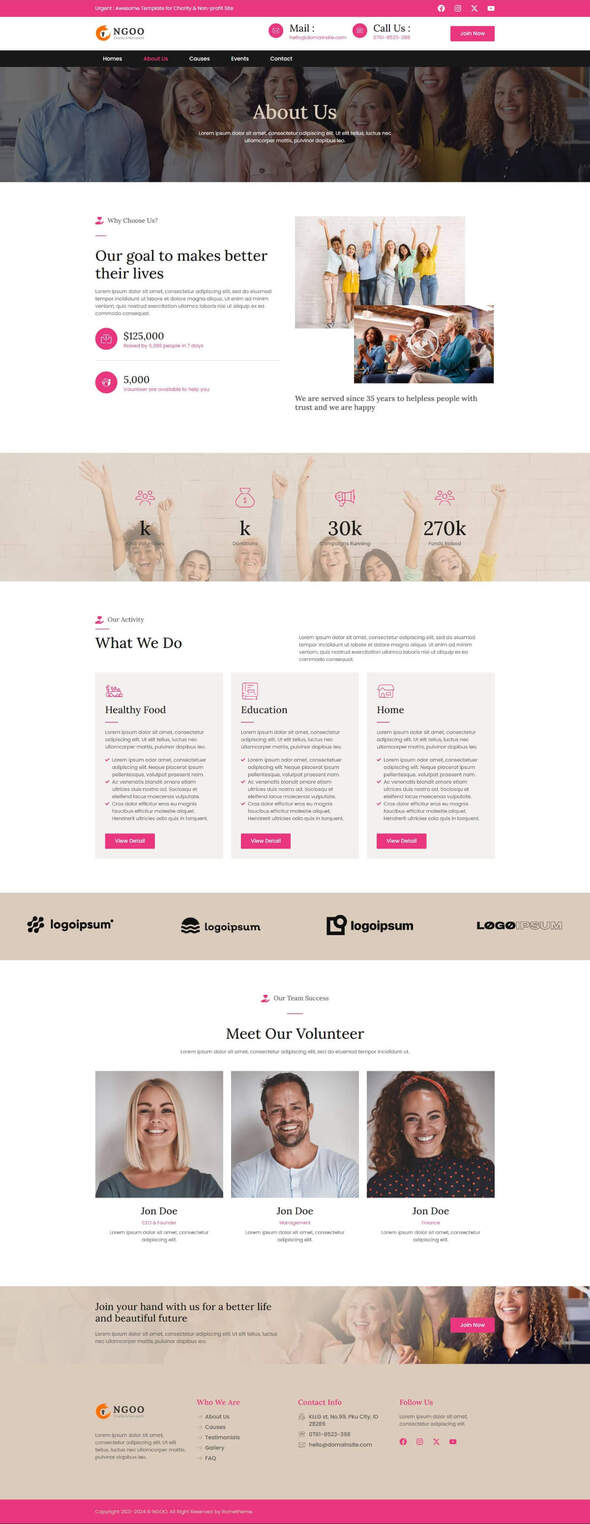 NGOO - Non-profit Charity Elementor Template Kit product preview