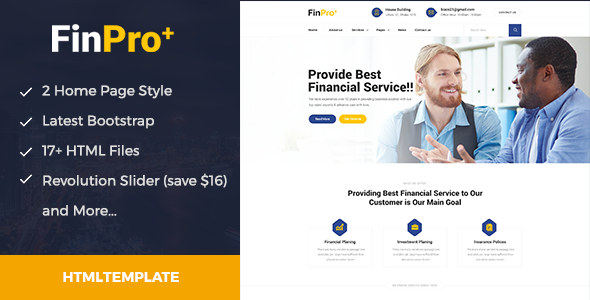 Finpro - Business and Finance HTML Template listing image