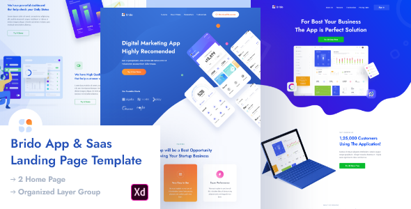 Brido - App & Saas Landing Page Template