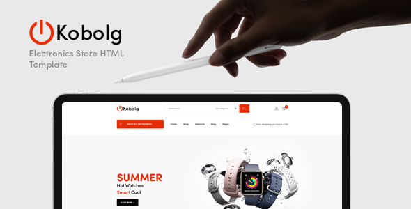Product preview supplied for Kobolg - Electronics Store HTML Template