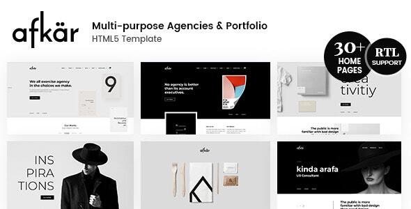 Preview image for Afkar- Creative Multi-Purpose HTML Theme