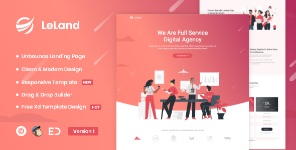 LeLand - Isometric Business Unbounce Landing Page