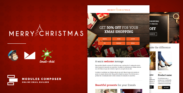 XMAS - E-commerce Responsive Email Template