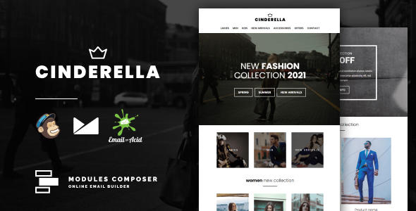 Cinderella - E-commerce Responsive Email for Fashion & Accessories with Online Builder