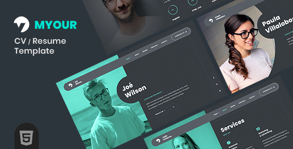 Product preview supplied for Myour - Personal Portfolio Template
