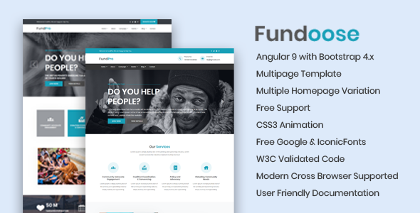 Fundoose - Premium Angular 9 Template