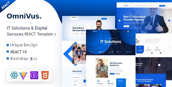 Preview image for Omnivus - IT Solutions & Services React JS Template
