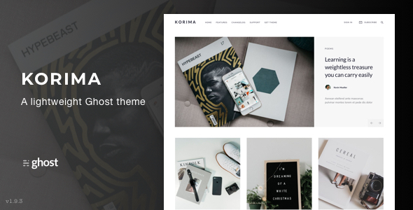 Korima - Multipurpose Ghost Blog Theme