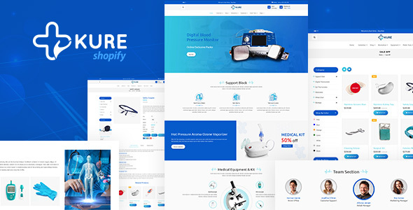 Product preview supplied for Corona Medical Supplies Shopify Theme - Kure