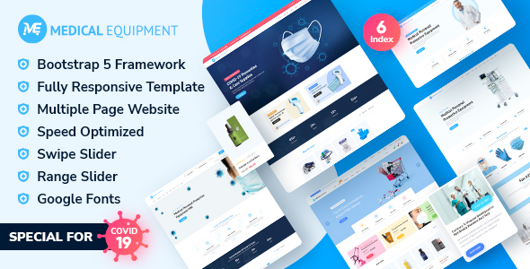 Medical Equipment Store Ecommerce Responsive HTML Template