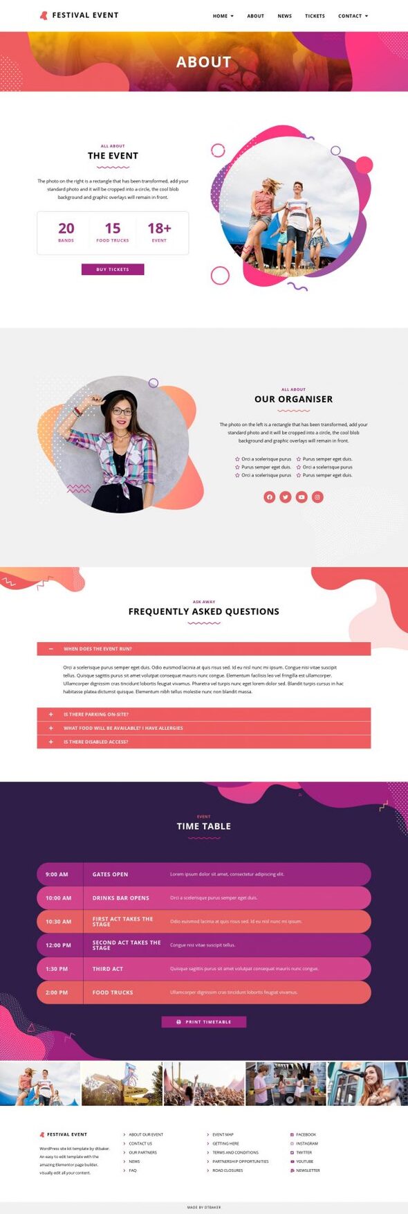 Festival Events - Elementor Template Kit