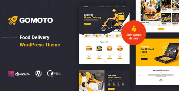 Product preview supplied for Gomoto - Food Delivery & Medical Supplies WordPress Theme