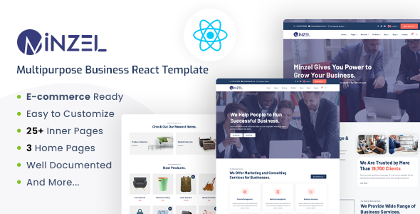 Minzel - Multipurpose React Template For Modern Business