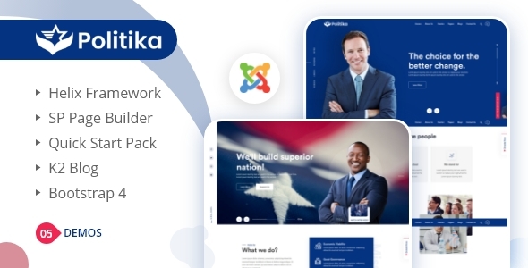 Politika - Political & Election Campaign Joomla Template listing image