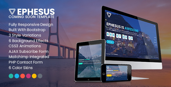 Ephesus - Creative Coming Soon Template product preview