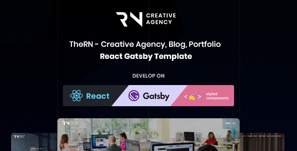 TheRN - Gatsby Creative Agency & Blog Template listing image