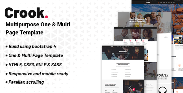 Crook - One Page Multipurpose Template