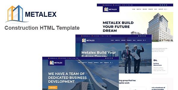 Metalex - Construction Business HTML Template product preview
