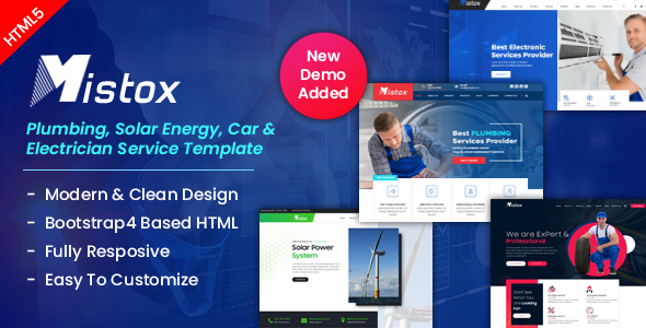 Product preview supplied for Mistox - Responsive Multi Purpose HTML5 Template