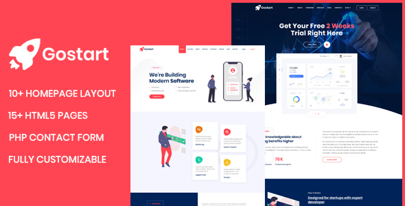 Gostart - Startup Landing Page listing image