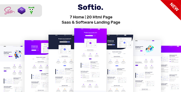 Preview image for Softio - Software Landing Page