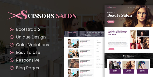 Scissors Salon - Salon Business HTML Template