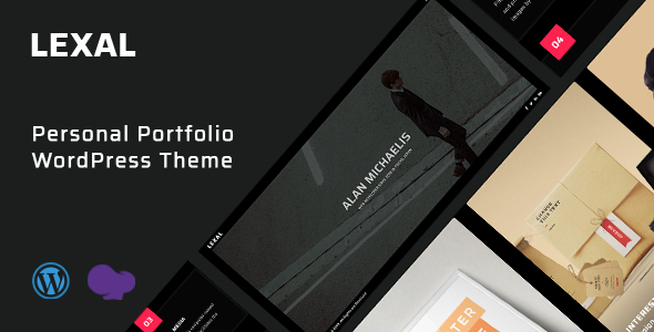 Lexal - Personal / Portfolio / Resume WordPress Theme product preview