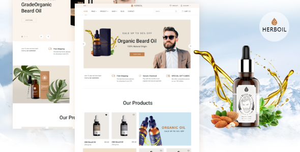 Herboil - Beard oil HTML Template