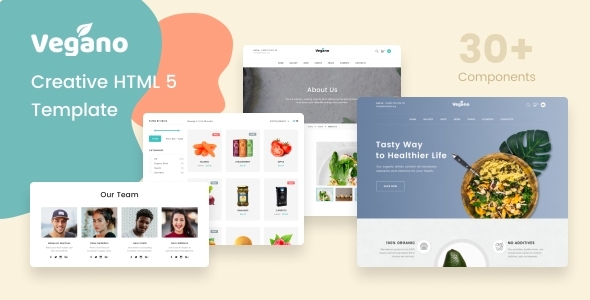Vegano - Organic Food Store HTML Template product preview