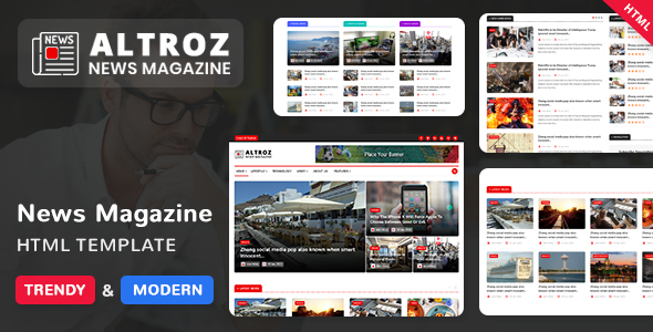 Altroz - News Magazine HTML Template product preview