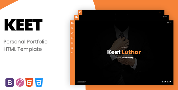 Keet – Bootstrap 4 Personal Portfolio